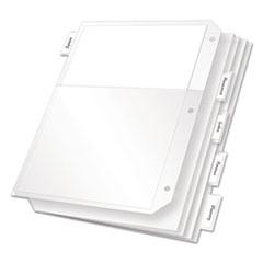 Cardinal® Poly Ring Binder Pockets, 8.5 x 11, Clear, 5/Pack