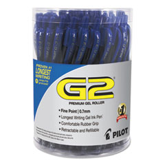 Pilot® G2 Premium Retractable Gel Ink Pen, Refillable, Blue Ink, .7 mm, 36/Pack