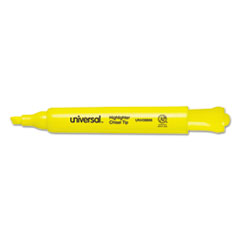 Universal™ Desk Highlighter, Chisel Tip, Fluorescent Yellow, 36/Pack