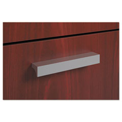 HON® BL Series Field Installed Contemporary Pull, Linear, 4.75 x 0.75 x 0.75, Silver, 2/Carton