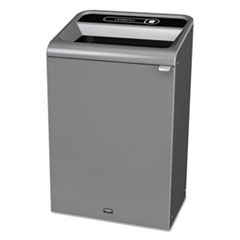 Rubbermaid® Commercial Configure Indoor Recycling Waste Receptacle, 33 gal, Metal, Gray