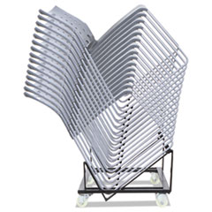 Alera® High-Density Stacking Chair Cart, 20 7/8 x 22 1/2 x 16 1/8, Black