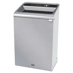 Rubbermaid® Commercial Configure Indoor Recycling Waste Receptacle, 33 gal, Stainless Steel, Landfill
