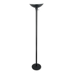 Alera® Torchier Floor Lamp, 12.5"w x 12.5"d x 72"h, Matte Black