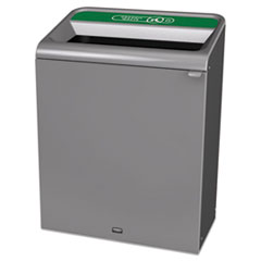Rubbermaid® Commercial Configure Indoor Recycling Waste Receptacle, 45 gal, Gray, Organic Waste