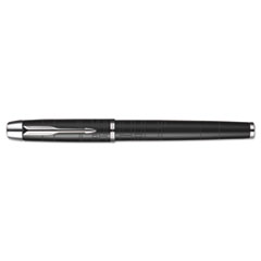 Parker® IM Premium Roller Ball Pen, Black with Chrome Trim, Black Ink, Fine