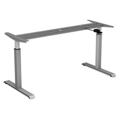 Alera® AdaptivErgo Sit-Stand Pneumatic Height-Adjustable Table Base, 59.06" x 28.35" x 26.18" to 39.57", Gray
