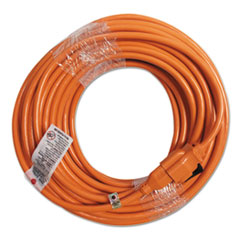 Innovera® Indoor Extension Cord, Locking Plug, 100ft, Orange
