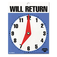 COSCO Will Return Later Sign, 5" x 6", Blue