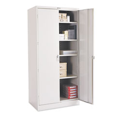 Tennsco 78" High Deluxe Cabinet, 36w x 24d x 78h, Light Gray