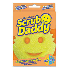 Scrub Daddy Scratch-Free Scrubbing Sponge, 4 1/8 Diameter, Yellow, Polymer  Foam, 8/Pack