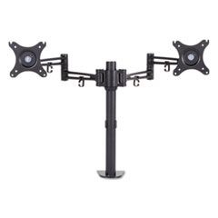 Alera® AdaptivErgo Pole-Mounted Monitor Arm, Dual Monitor up to 30”, Black