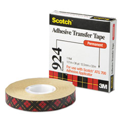 Tough and Clear Double-Sided Mounting Tape, Holds Up to 0.58 lb per Pair  (Up to 7 lb per 24), 1 x 1, Clear, 24/Pack