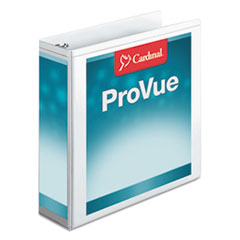 Cardinal® ProVue Non-stick Concealed Rivet Round Ring Binder, 3 Rings, 3" Capacity, 11 x 8.5, White