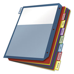 Cardinal® Poly 2-Pocket Index Dividers, Letter, Multicolor, 8-Tabs/Set, 4 Sets/Pack