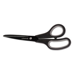Universal® Industrial Carbon Blade Scissors, 8" Long, 3.5" Cut Length, Black/Gray Straight Handle