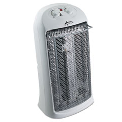 Alera® Quartz Tower Heater, 1,500 W, 13.25 x 10.12 x 23.25, White