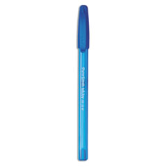 Paper Mate® InkJoy 100 Ballpoint Pen, Stick, Medium 1 mm, Blue Ink, Translucent Blue Barrel, Dozen