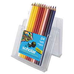 Prismacolor® Scholar Colored Pencil Set, 3 mm, 2B (#2), Assorted Lead/Barrel Colors, 24/Pack