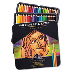 Premier Colored Pencil, 3 mm, 2B, Assorted Lead and Barrel Colors, 48/Pack