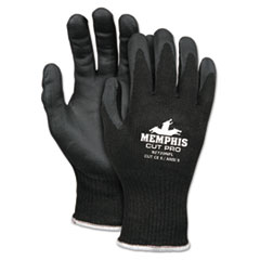 MCR™ Safety Cut Pro 92720NF Gloves, Large, Black, HPPE/Nitrile Foam