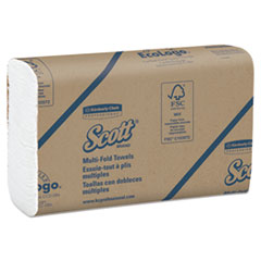 Scott® Essential Multi-Fold Towels, 8 x 9.4, White, 250/Pack, 16 Packs/Carton