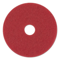 Boardwalk® Buffing Floor Pads, 12" Diameter, Red, 5/Carton