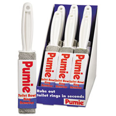 Pumie® Toilet Bowl Ring Remover with Handle, 1.25 x 5, Gray, 6/Carton