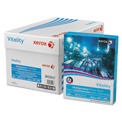 xerox™ Vitality Multipurpose Print Paper, 92 Bright, 20 lb Bond Weight, 8.5 x 11, White, 500 Sheets/Ream, 10 Reams/Carton