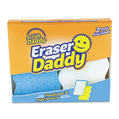 Scrub Daddy® Eraser Daddy Scrubber, Assorted, 5.563" x 5.313" x 0.938", 2/Pack
