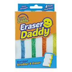 Scrub Daddy® Eraser Daddy Scrubber, Assorted, 5 1/4" x 3.313" x 2 3/4", 4/Pack