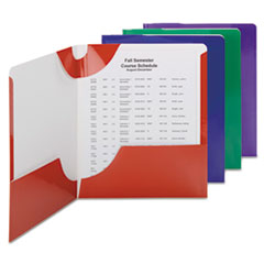 Smead® Campus.org Lockit Two-Pocket Folder, 11 x 8 1/2, Assorted, 8/Pack