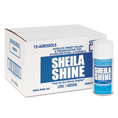 Sheila Shine Stainless Steel Cleaner and Polish, 10 oz Aerosol Spray, 12/Carton