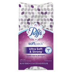 Puffs® Ultra Soft Facial Tissue, 2-Ply, White, 96 Sheets/SoftPack, 9/Ctn
