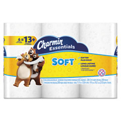 Charmin® Essentials Soft Bathroom Tissue, 2-Ply, 4 x 3.92, 200/Roll, 6 Roll/Pk, 8 Pk/Ctn