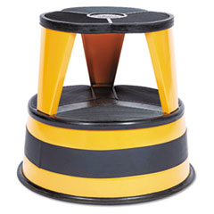 Cramer® Kik-Step Steel Step Stool, 350 lb cap, 16" dia. x 14 1/4h, Orange