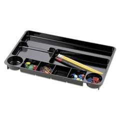 Universal® Recycled Drawer Organizer, Nine Compartments, 14 x 9.13 x 1.13, Plastic, Black