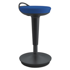 Alera® Balance Perch Stool Blue with White Base 042167960421 