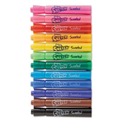 Mr. Sketch® Scented Watercolor Marker, Chisel Tip, 12 Colors, 192/Set