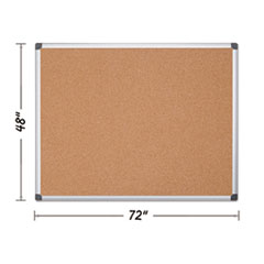 MasterVision® Value Cork Bulletin Board with Aluminum Frame, 48 x 72, Natural
