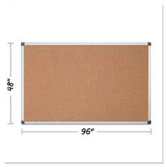 MasterVision® Value Cork Bulletin Board with Aluminum Frame, 48 x 96, Natural