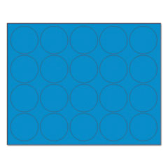 MasterVision® Interchangeable Magnetic Characters, Circles, Blue, 3/4" Dia., 20/Pack