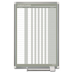 MasterVision® In-Out Magnetic Dry Erase Board, 24 x 36, White Surface, Silver Aluminum Frame
