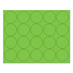 MasterVision® Interchangeable Magnetic Characters, Circles, Green, 3/4" Dia., 20/Pack