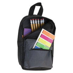 Advantus Backpack Pencil Pouch, 4 1/2 x 2 1/2 x 7 3/4, Black