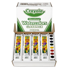 Crayola® Watercolors, 8 Assorted Colors, Palette Tray, 36/Carton