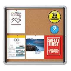 Quartet® Enclosed Indoor Cork Bulletin Board with Swing Door