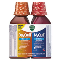 Vicks® DayQuil/NyQuil Cold & Flu Liquid Combo Pack, 12 oz Day, 12 oz Night, 6/Carton
