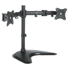 Kantek Dual Monitor Articulating Desktop Stand, For 13" to 27" Monitors, 32" x 13" x 17.5", Black, Supports 18 lb