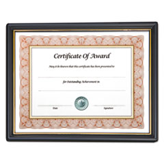 NuDell™ Economy Framed Achievement/Appreciation Awards, 11 x 8.5, Horiztontal Orientation, White with Black Border